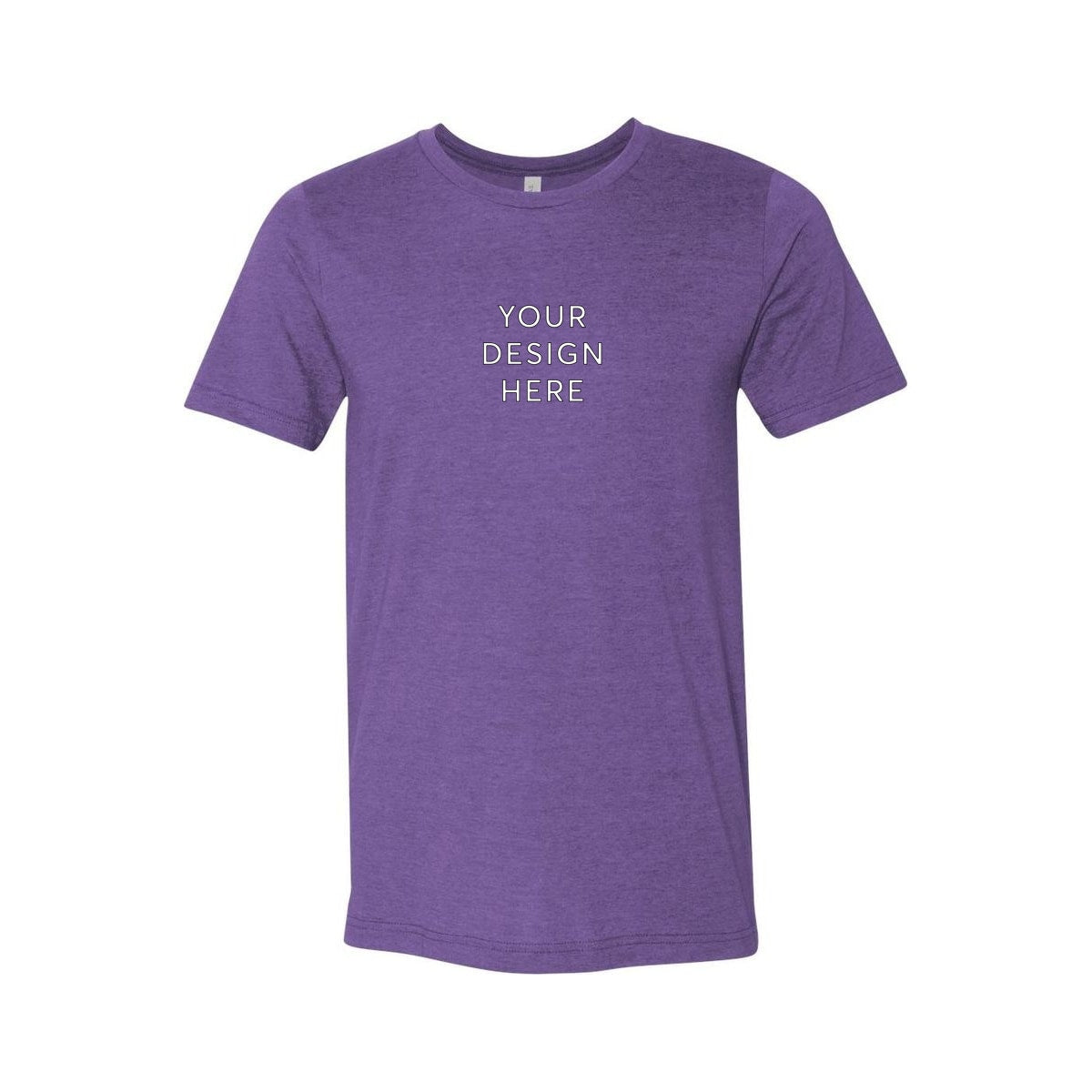 BELLA+CANVAS Unisex Heather Jersey Short Sleeve Tee - Heather Team Purple