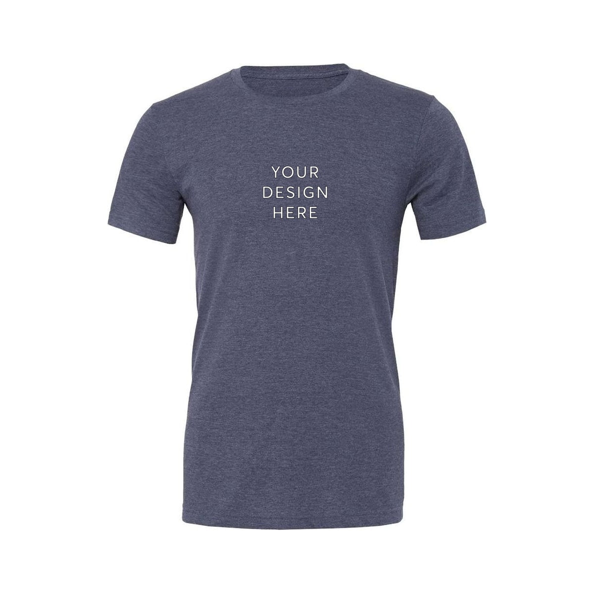 BELLA+CANVAS Unisex Heather Jersey Short Sleeve Tee - HthrNavy