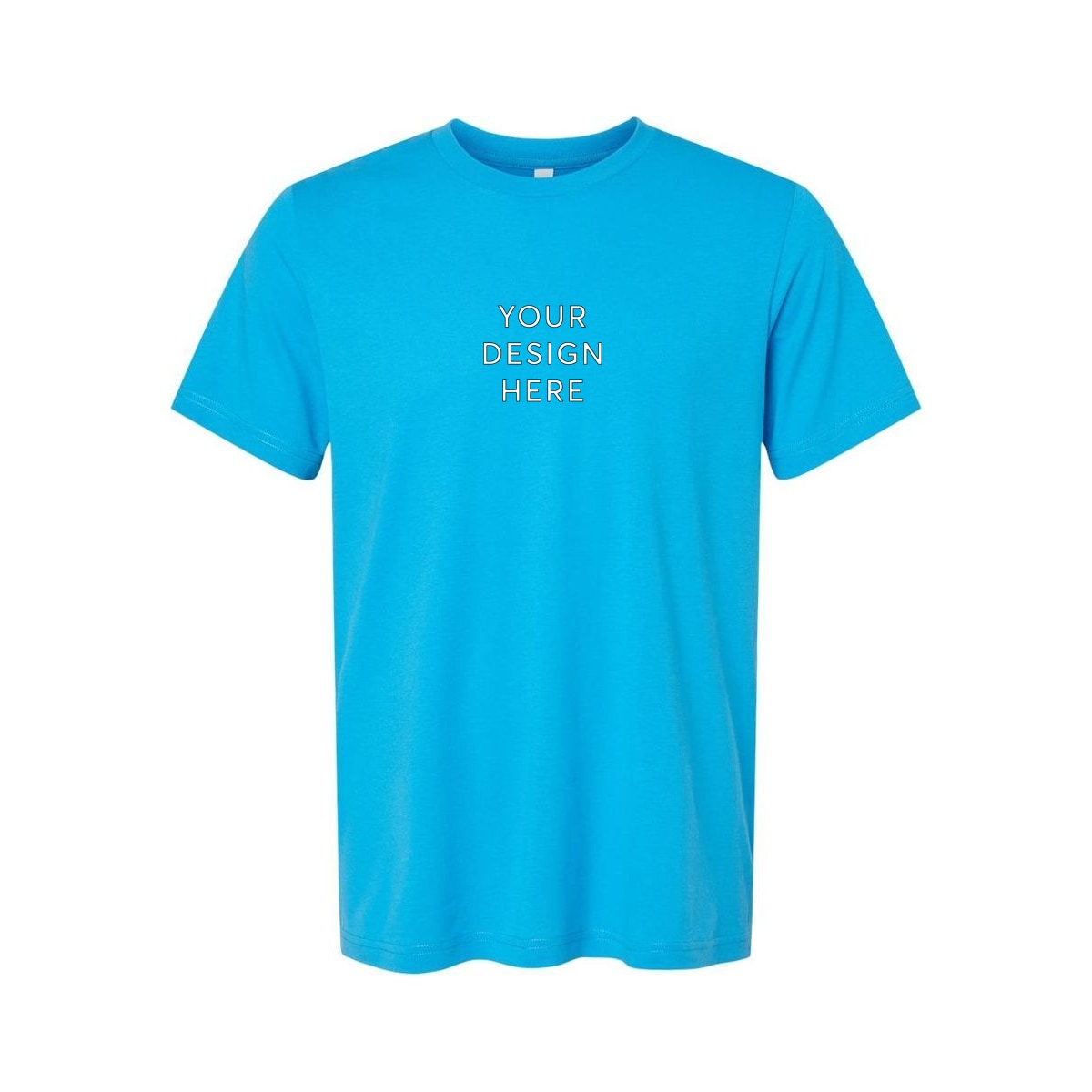 BELLA+CANVAS Unisex Heather Jersey Short Sleeve Tee - Neon Blue