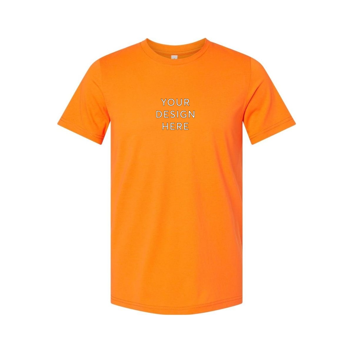BELLA+CANVAS Unisex Heather Jersey Short Sleeve Tee - Neon Orange