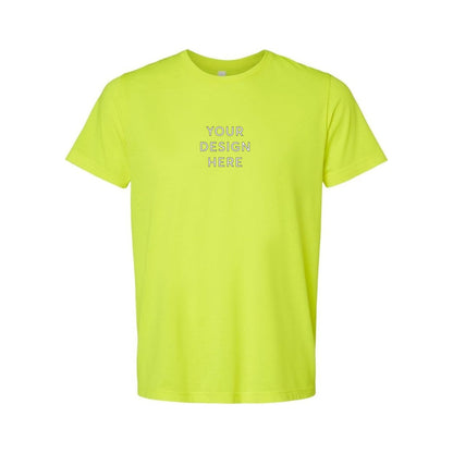 BELLA+CANVAS Unisex Heather Jersey Short Sleeve Tee - Neon Yellow