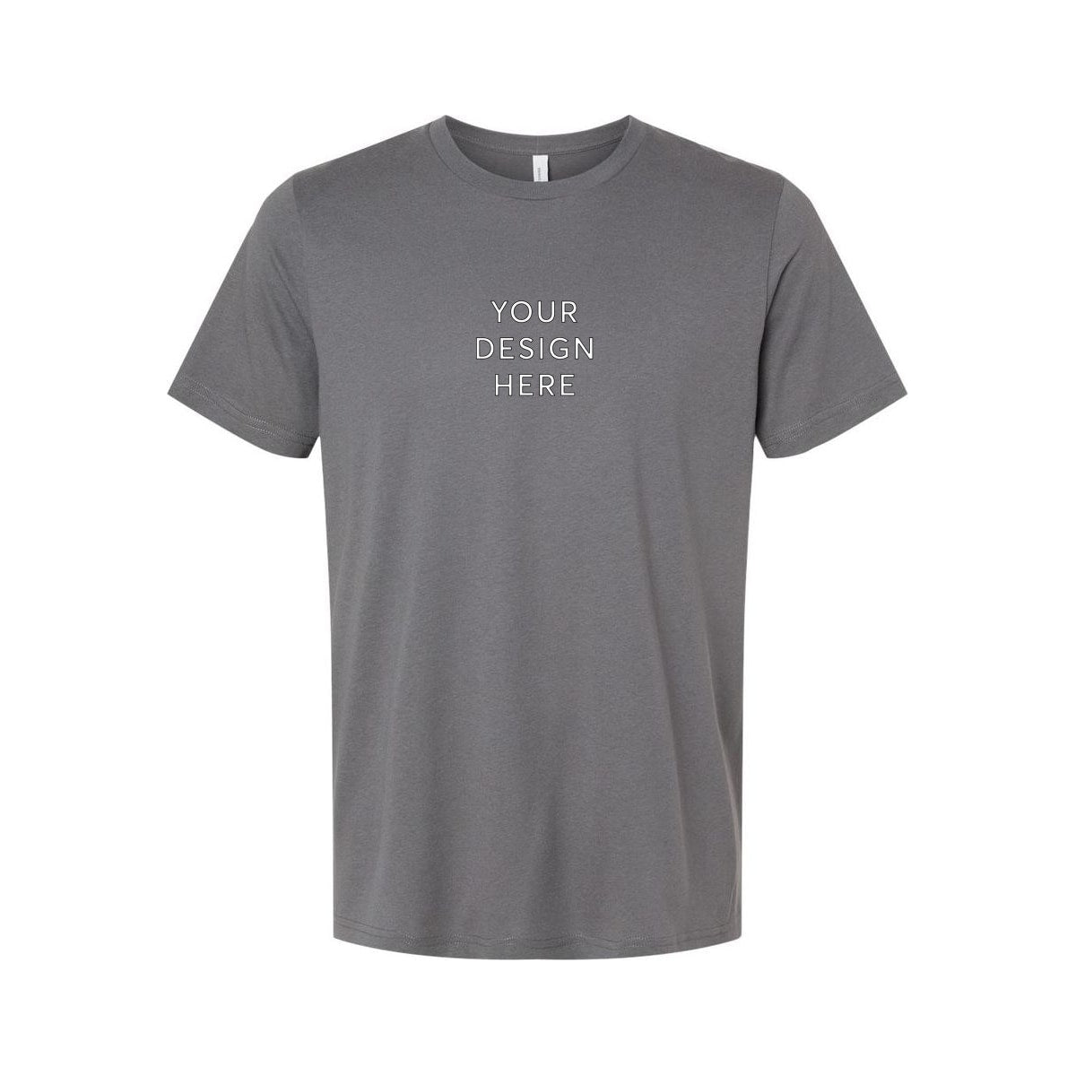 BELLA+CANVAS Unisex Heather Jersey Short Sleeve Tee - Solid Asphalt Blend