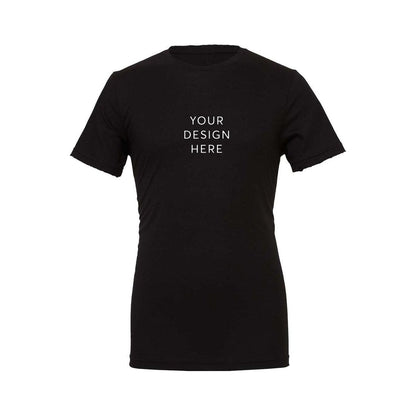 BELLA+CANVAS Unisex Heather Jersey Short Sleeve Tee - Solid Black Blend
