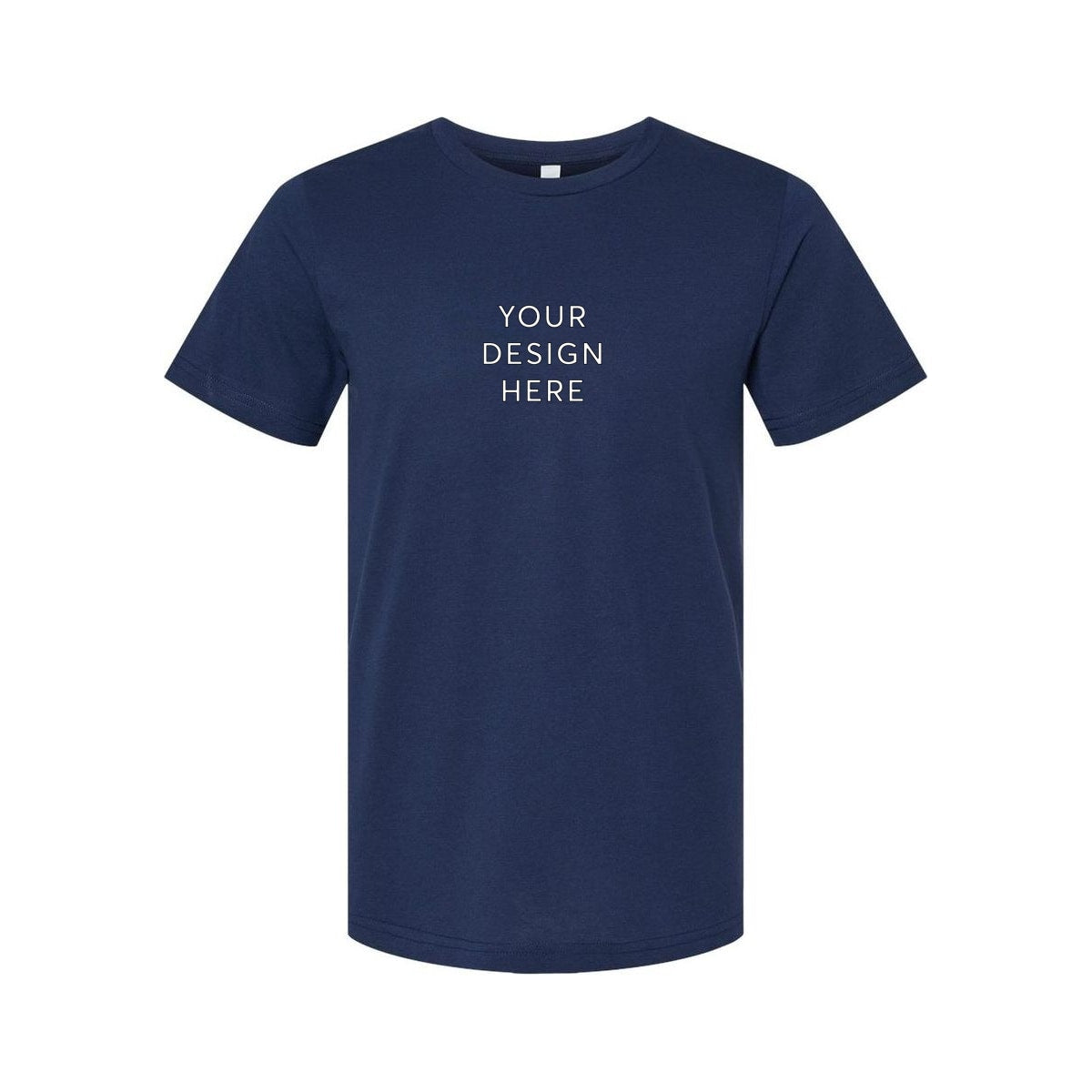 BELLA+CANVAS Unisex Heather Jersey Short Sleeve Tee - Solid Navy Blend