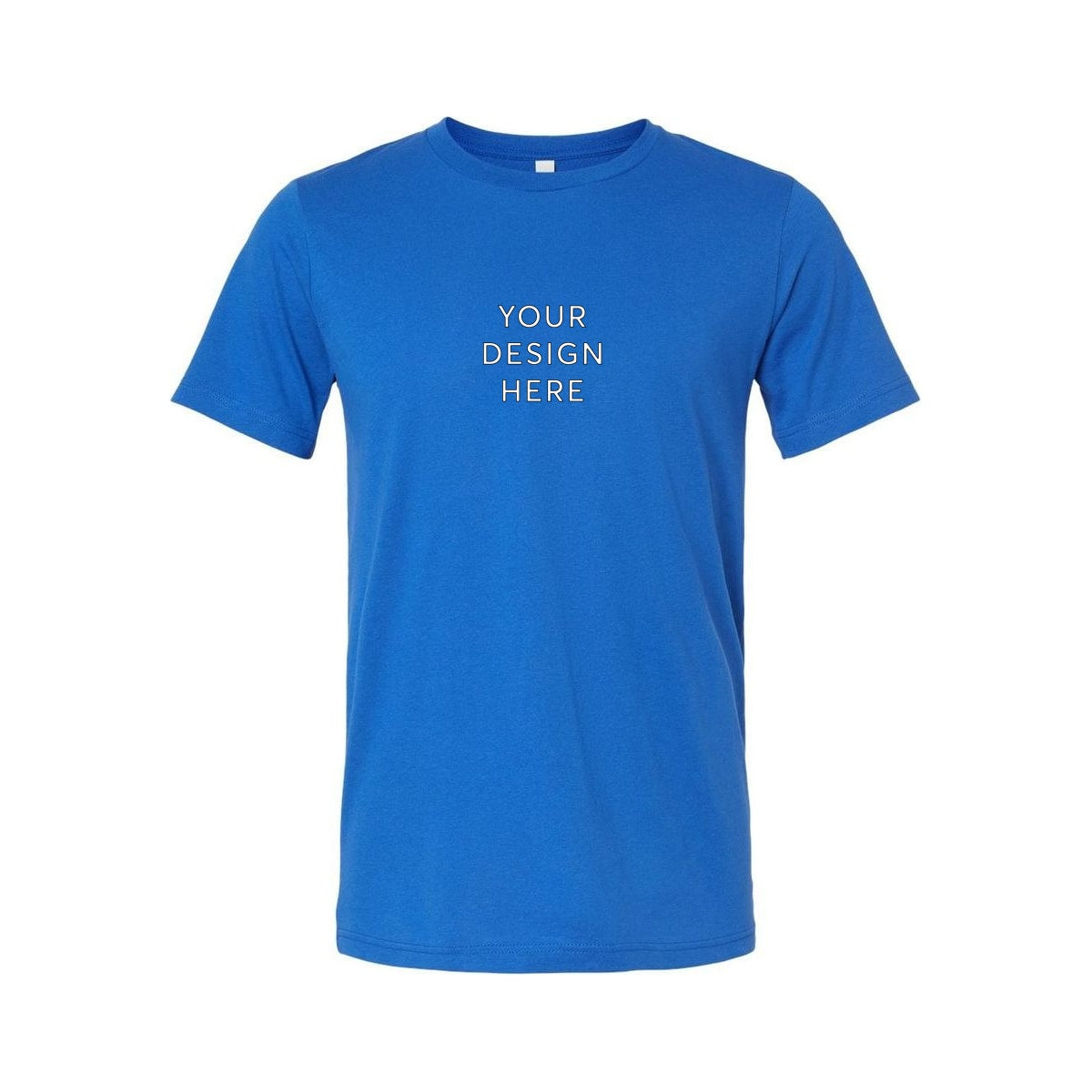 BELLA+CANVAS Unisex Heather Jersey Short Sleeve Tee - Solid True Royal Blend