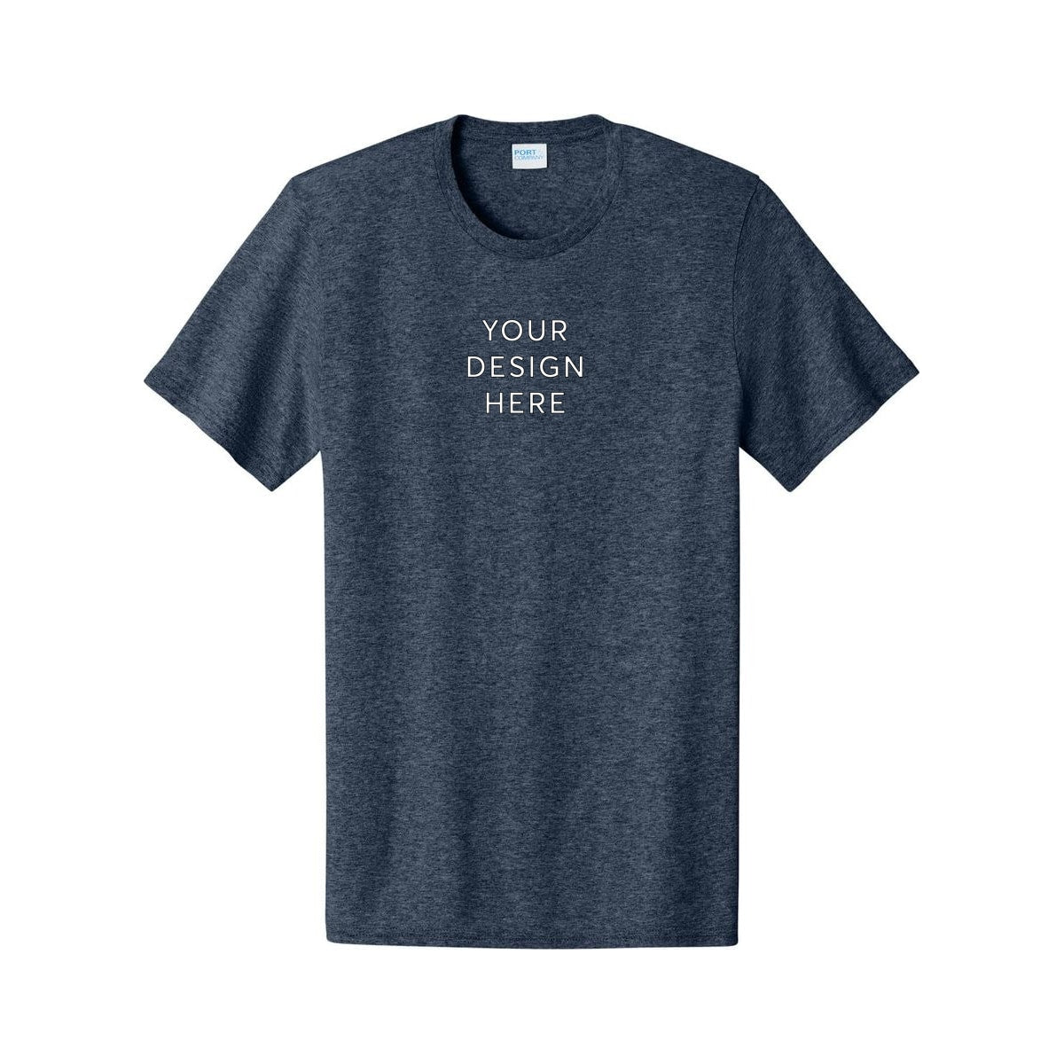 Port & Co™ Lightweight Cotton Tee - Heather Navy