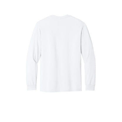 Gildan Heavy Cotton 100% Cotton Long Sleeve T-Shirt — White (Back)