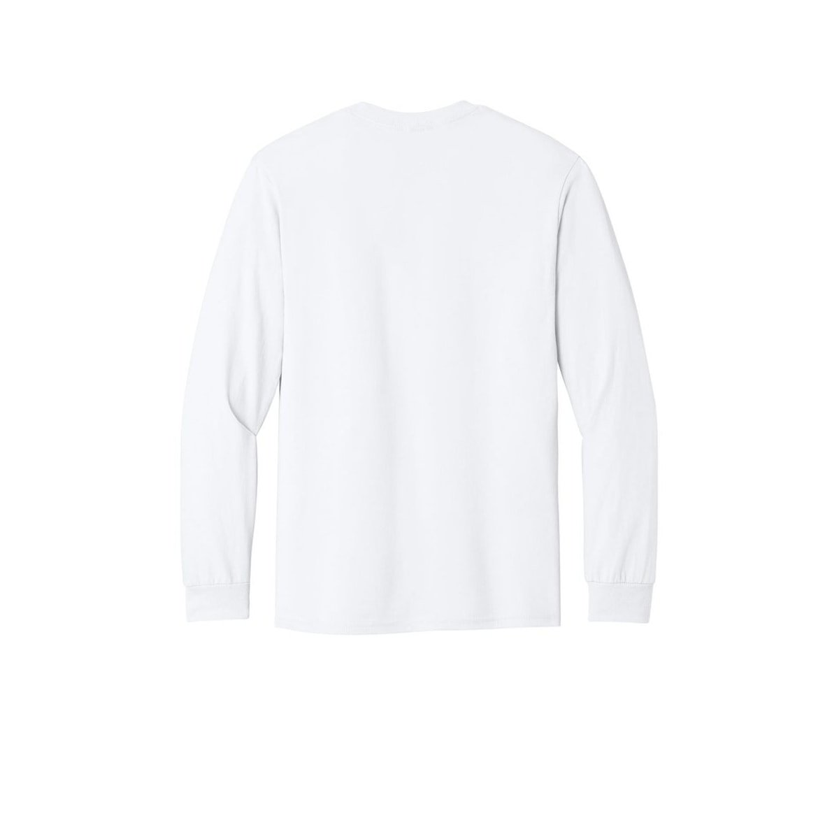 Gildan Heavy Cotton 100% Cotton Long Sleeve T-Shirt — White (Back)