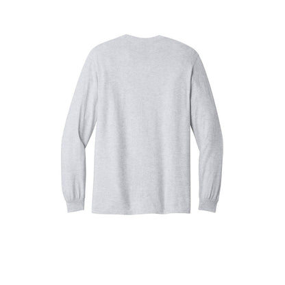 Gildan Heavy Cotton 100% Cotton Long Sleeve T-Shirt — Ash (Back)
