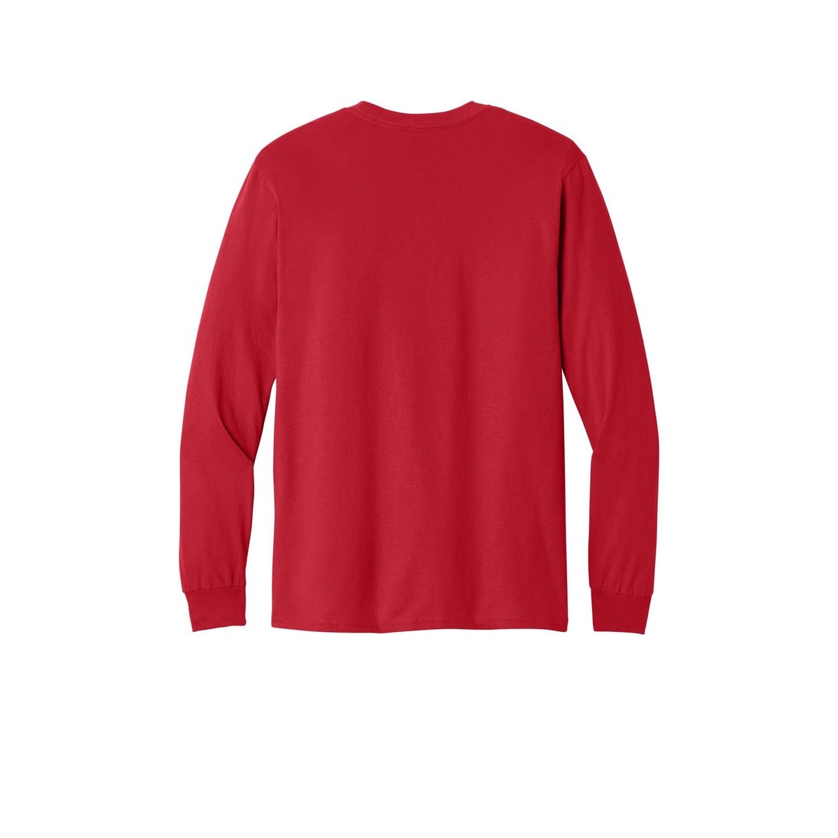 Gildan Heavy Cotton 100% Cotton Long Sleeve T-Shirt — Red (Back)
