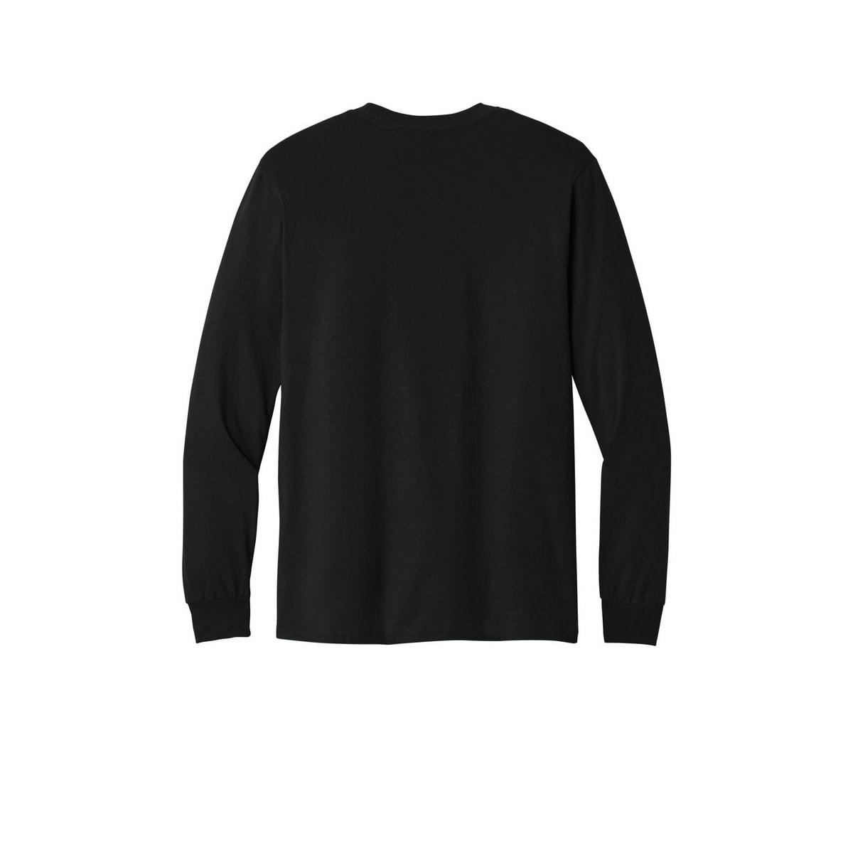 Gildan Heavy Cotton 100% Cotton Long Sleeve T-Shirt — Black (Back)