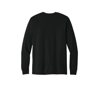 Gildan Heavy Cotton 100% Cotton Long Sleeve T-Shirt — Black (Back)