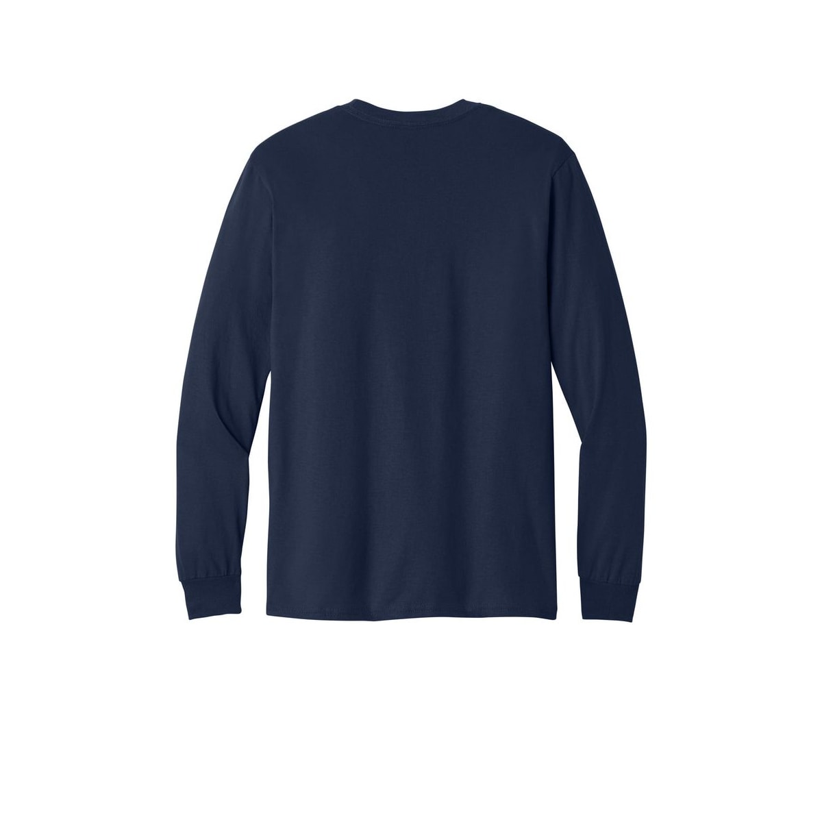 Gildan Heavy Cotton 100% Cotton Long Sleeve T-Shirt — Navy (Back)