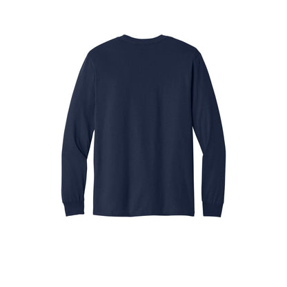 Gildan Heavy Cotton 100% Cotton Long Sleeve T-Shirt — Navy (Back)