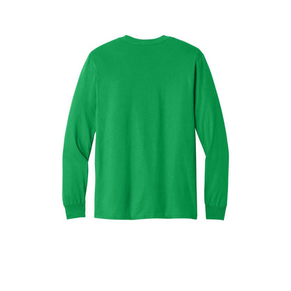 Gildan Heavy Cotton 100% Cotton Long Sleeve T-Shirt — Irish Green (Back)