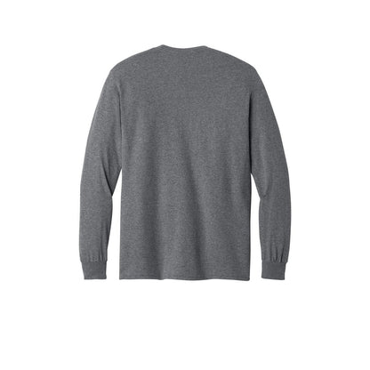 Gildan Heavy Cotton 100% Cotton Long Sleeve T-Shirt — Graphite Heather (Back)