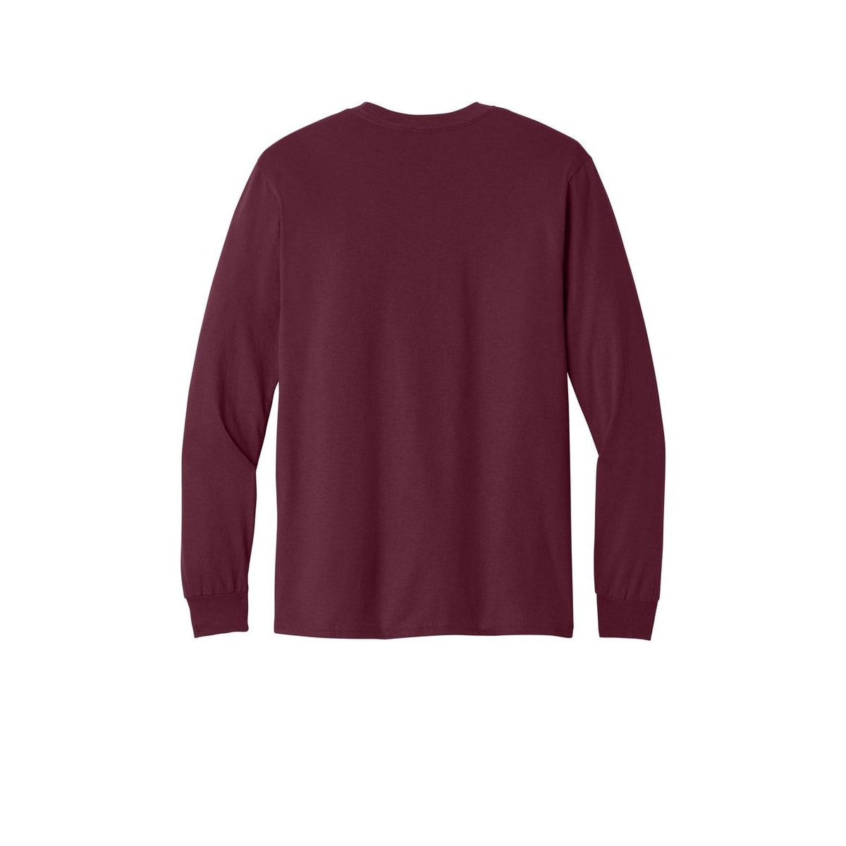 Gildan Heavy Cotton 100% Cotton Long Sleeve T-Shirt — Maroon (Back)
