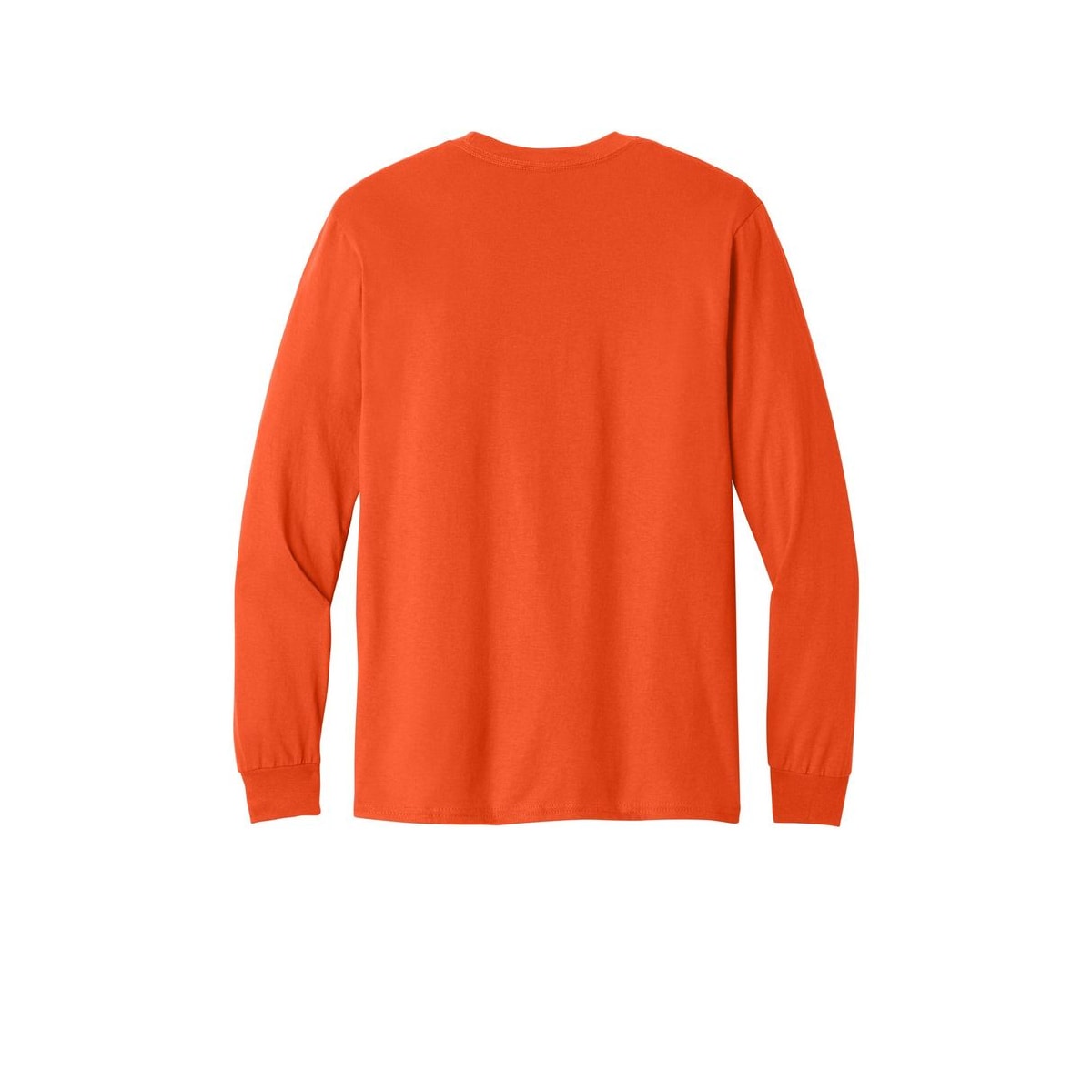 Gildan Heavy Cotton 100% Cotton Long Sleeve T-Shirt — Orange (Back)
