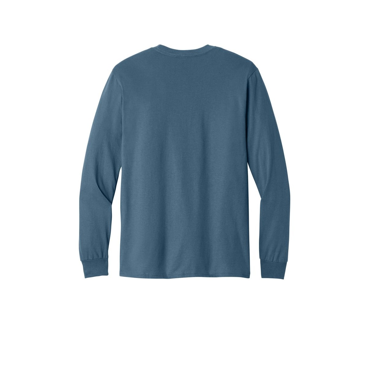 Gildan Heavy Cotton 100% Cotton Long Sleeve T-Shirt — Indigo Blue (Back)