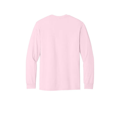 Gildan Heavy Cotton 100% Cotton Long Sleeve T-Shirt — Light Pink (Back)