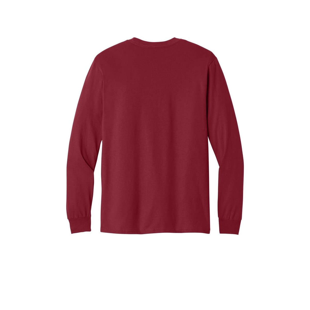 Gildan Heavy Cotton 100% Cotton Long Sleeve T-Shirt — Cardinal Red (Back)