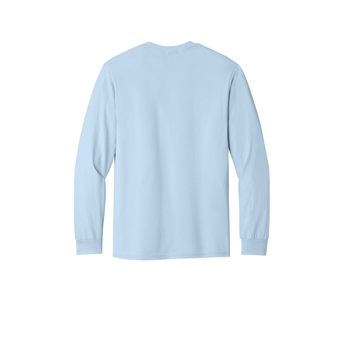 Gildan Heavy Cotton 100% Cotton Long Sleeve T-Shirt — Light Blue (Back)