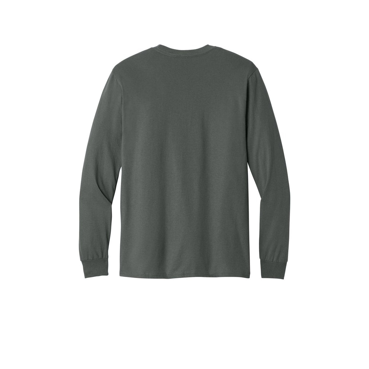 Gildan Heavy Cotton 100% Cotton Long Sleeve T-Shirt — Charcoal (Back)