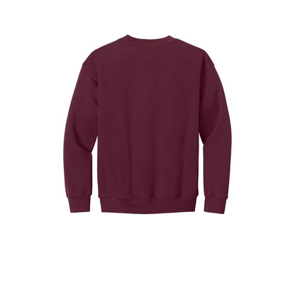 Gildan Youth Heavy Blend Crewneck Sweatshirt — Maroon (Back)