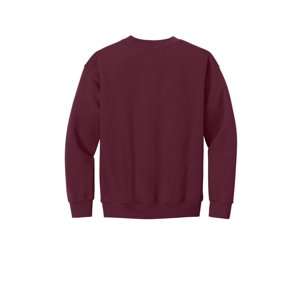 Gildan Youth Heavy Blend Crewneck Sweatshirt — Maroon (Back)
