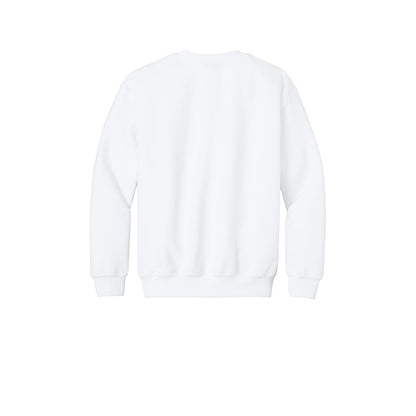 Gildan Youth Heavy Blend Crewneck Sweatshirt — White (Back)