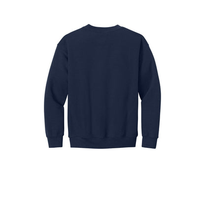 Gildan Youth Heavy Blend Crewneck Sweatshirt — Navy (Back)