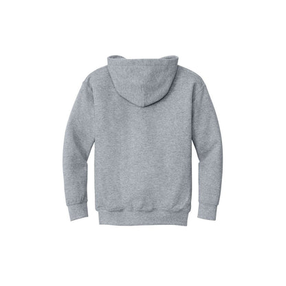 Gildan Youth Heavy Blend Hooded Sweatshirt — Sport Grey (Back)
