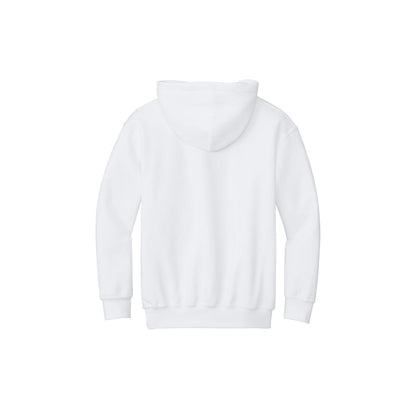 Gildan Youth Heavy Blend Hooded Sweatshirt — White (Back)