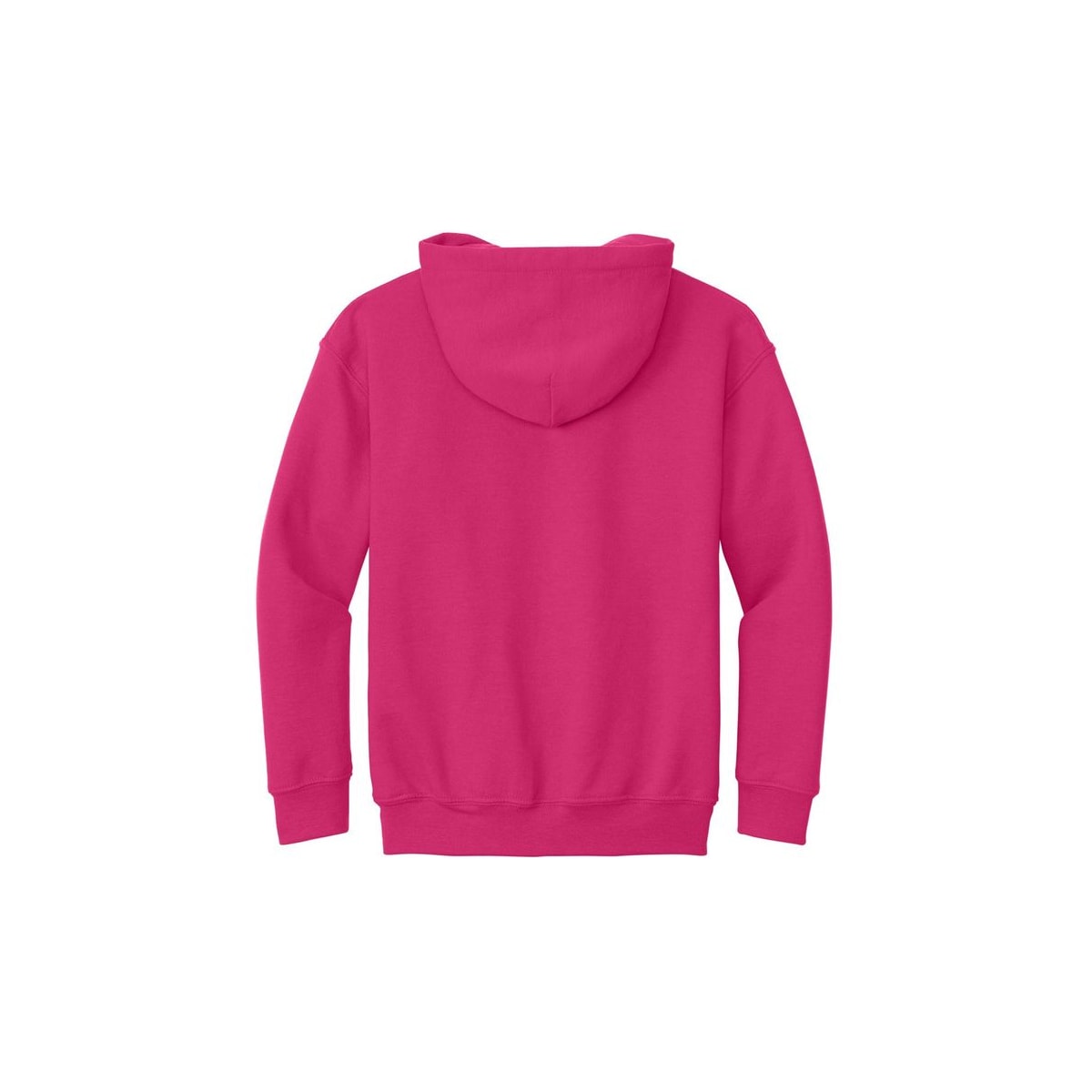 Gildan Youth Heavy Blend Hooded Sweatshirt — Heliconia (Back)