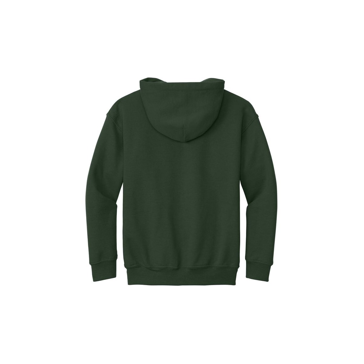 Gildan Youth Heavy Blend Hooded Sweatshirt — Forest Green (Back)