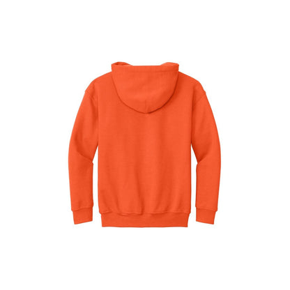Gildan Youth Heavy Blend Hooded Sweatshirt — Orange (Back)