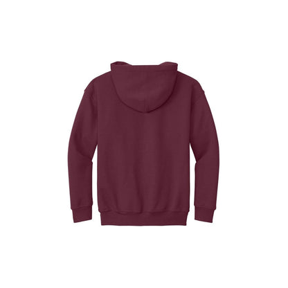 Gildan Youth Heavy Blend Hooded Sweatshirt — Maroon (Back)