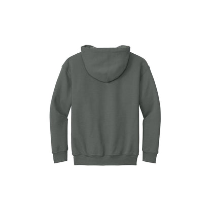 Gildan Youth Heavy Blend Hooded Sweatshirt — Charcoal (Back)