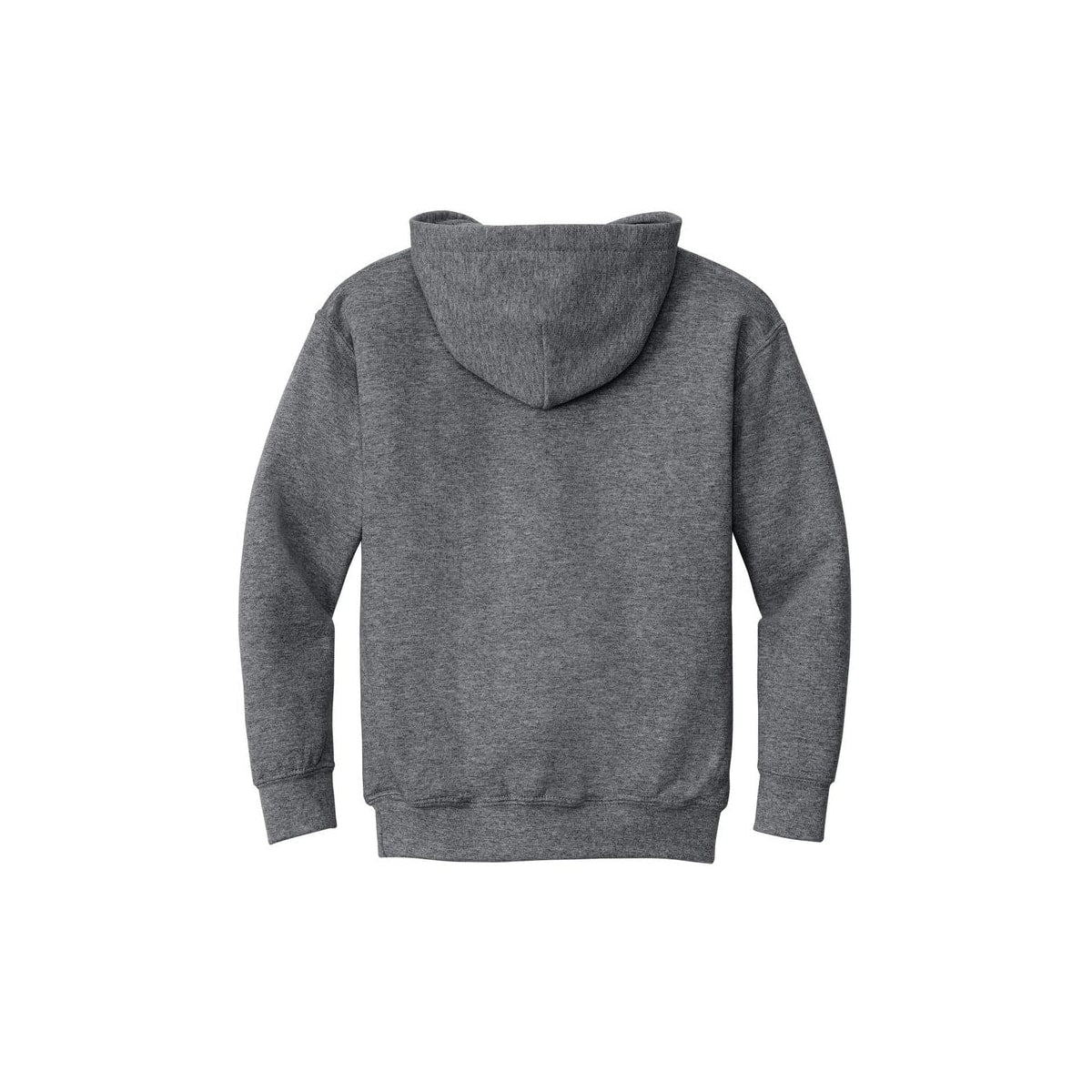 Gildan Youth Heavy Blend Hooded Sweatshirt — Graphite Heather (Back)