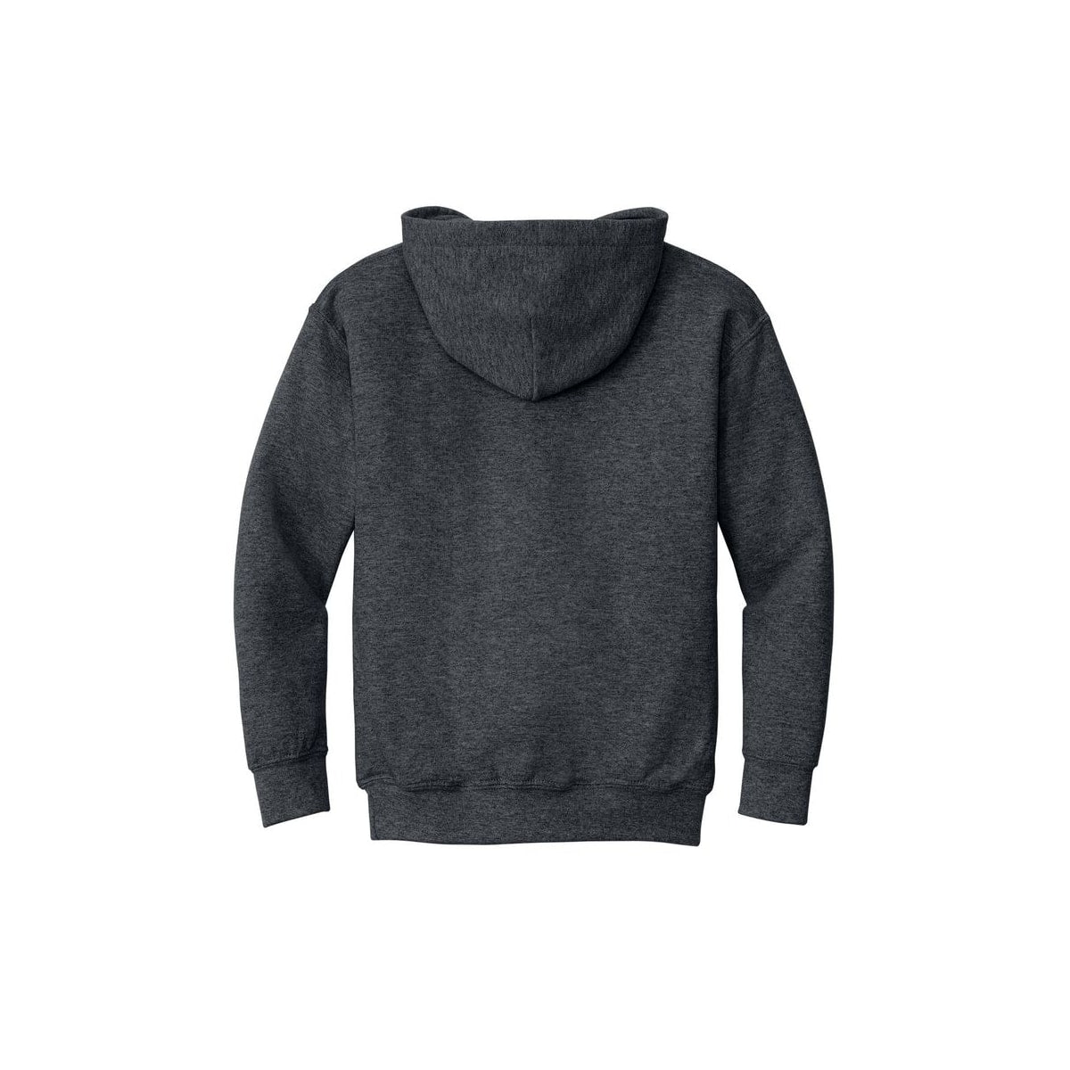 Gildan Youth Heavy Blend Hooded Sweatshirt — Dark Heather (Back)
