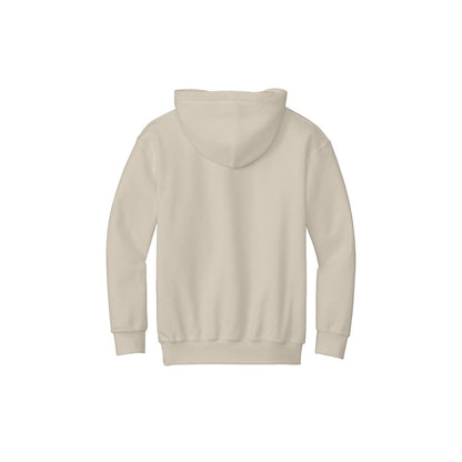 Gildan Youth Heavy Blend Hooded Sweatshirt — Sand (Back)