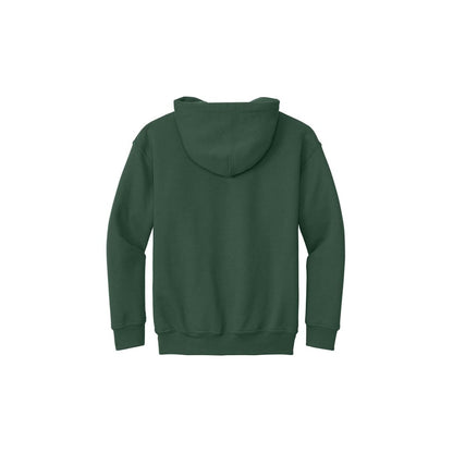 Gildan Youth Heavy Blend Hooded Sweatshirt — Fan Dark Green (Back)