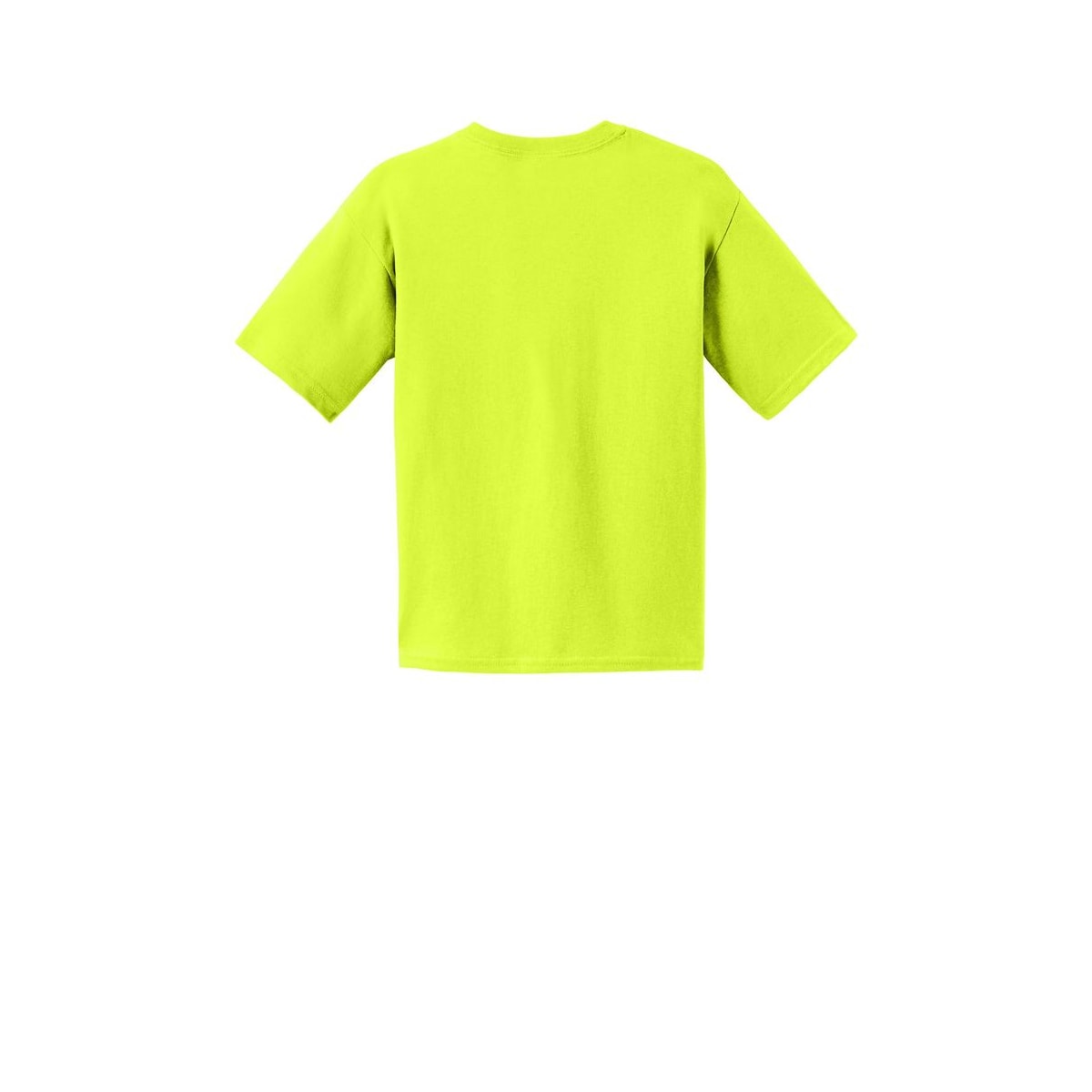 Gildan® Youth Cotton T-Shirt — Safety Green (Back)