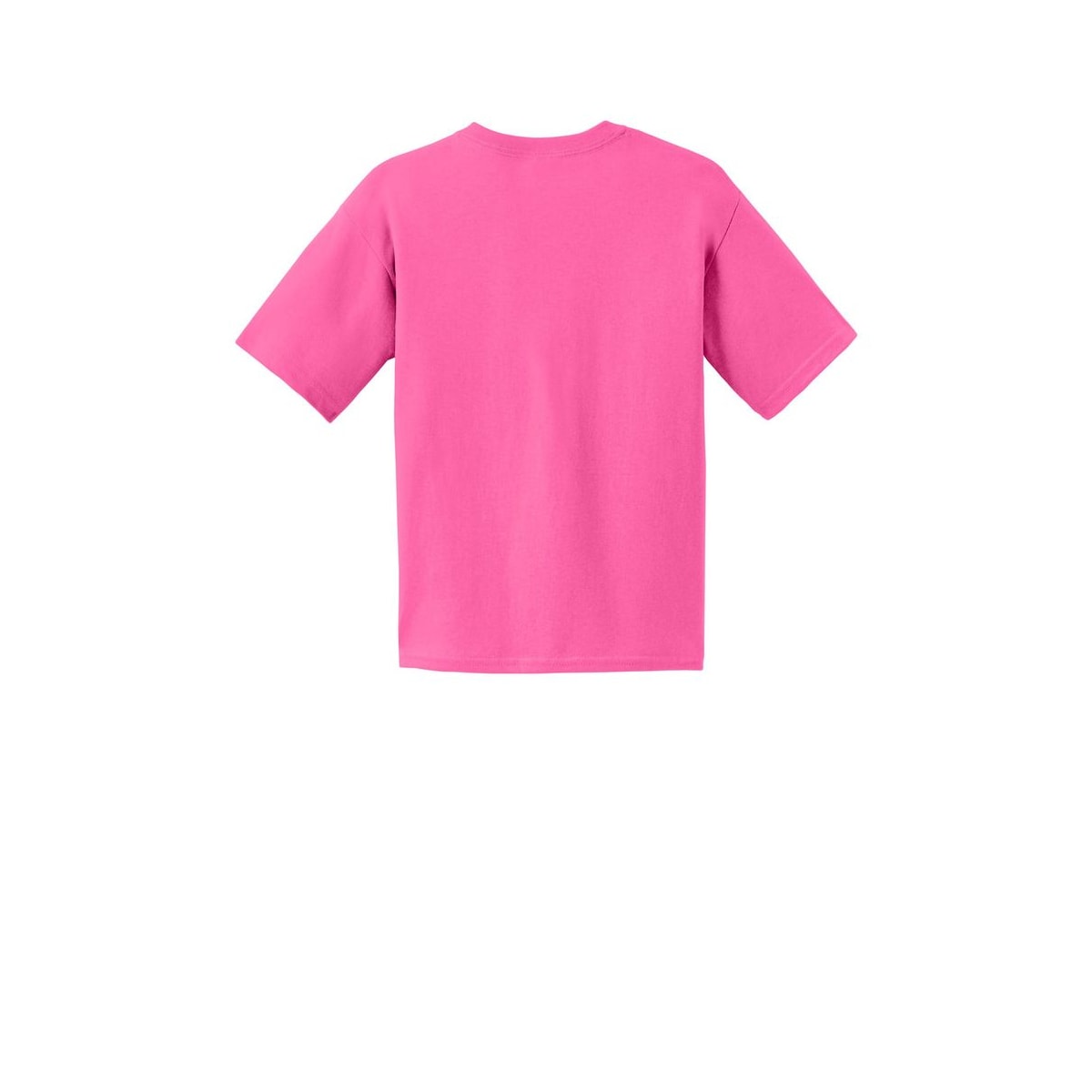 Gildan® Youth Cotton T-Shirt — Safety Pink (Back)