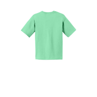 Gildan® Youth Cotton T-Shirt — Mint Green (Back)