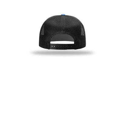 Hi-Pro 7- Panel Trucker Cap — Royal/ Black (Back)