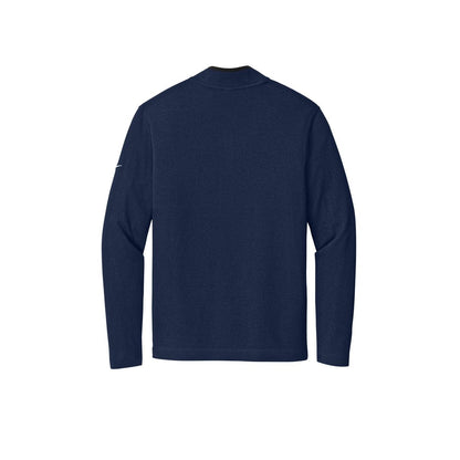 Men's Nike Textured 1/2-Zip Cover-Up — College Navy (Back)