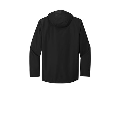 Men's Tech Outer Shell Jacket — Deep Black (Back)