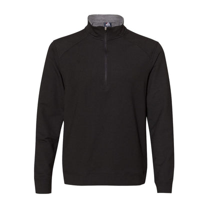 Omega Stretch Terry Quarter-Zip Pullover — Black Triblend