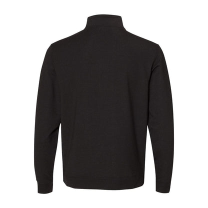 Omega Stretch Terry Quarter-Zip Pullover — Black Triblend (Back)